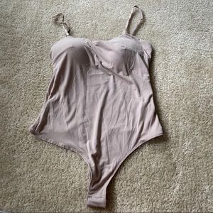 Cream/tan tank bodysuit